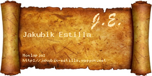 Jakubik Estilla névjegykártya